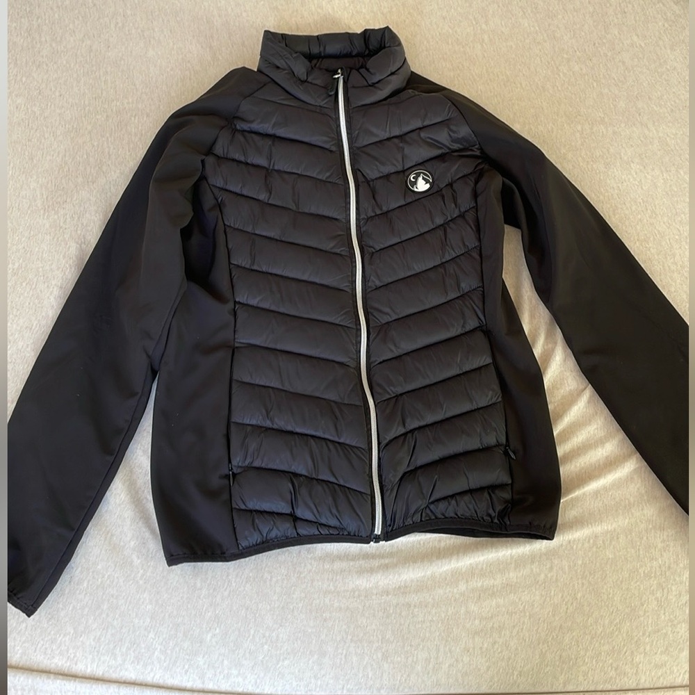 NWOT ZYIA Active Black Winter Light Bubble Jacket Never Worn Size L Fits Like M